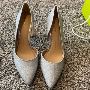 Size 10 Gianni bini silver sparkle heels